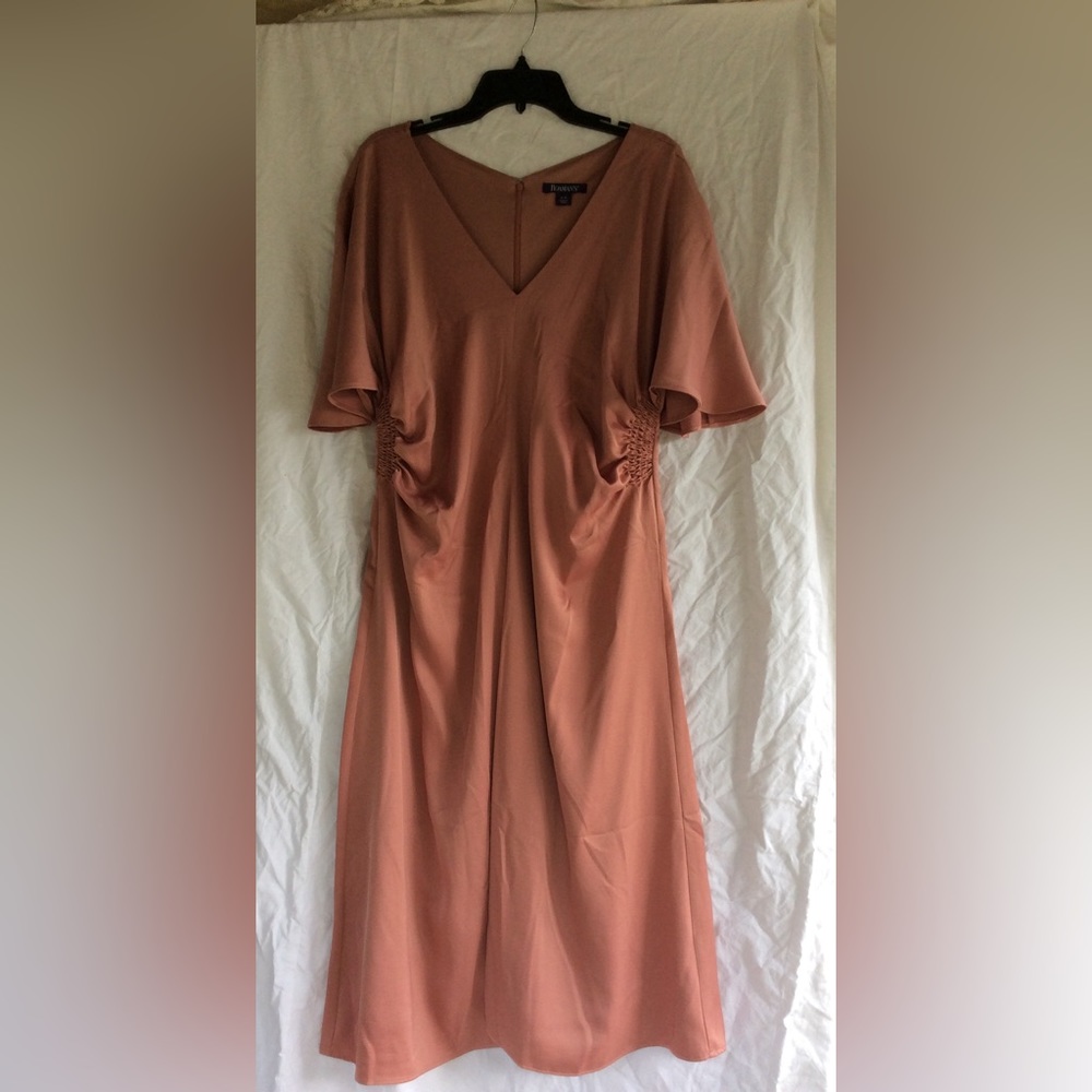 Pink Flutter Sleeve Roaman’s Dress